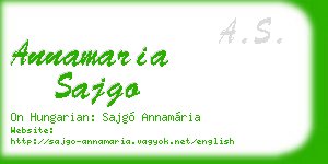 annamaria sajgo business card